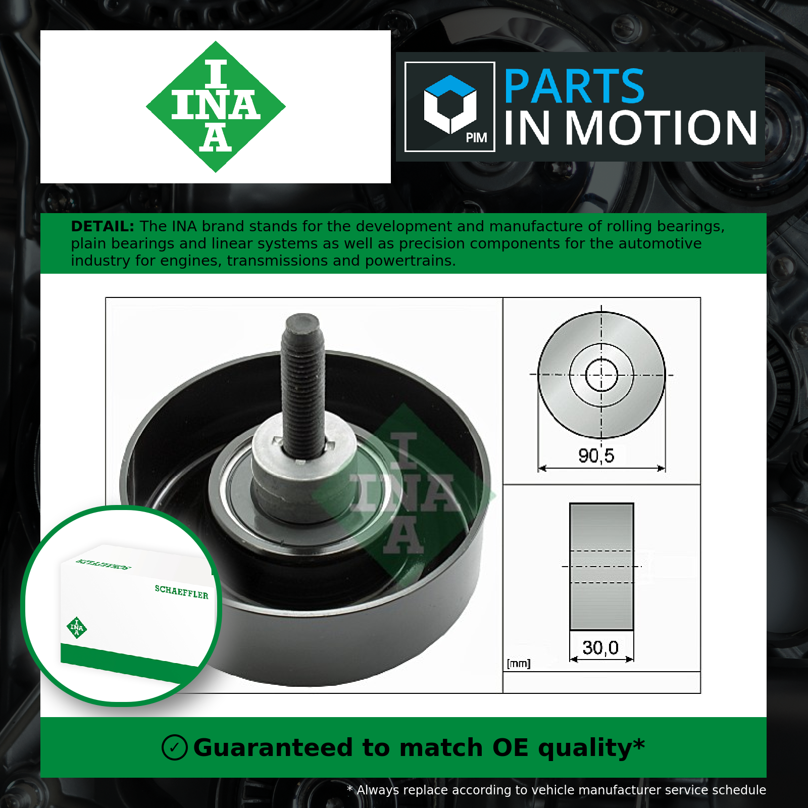 DEFLECTIONGUIDE PULLEY VRIBBED BELT 532 0405 30 FOR FORD TRANSIT/CONNECT 1.8L - Image 4