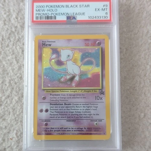 Pokémon Mew 09/53 Wotc Promo Holo 2000 PSA 6 Pokémon TCG League Card Stock