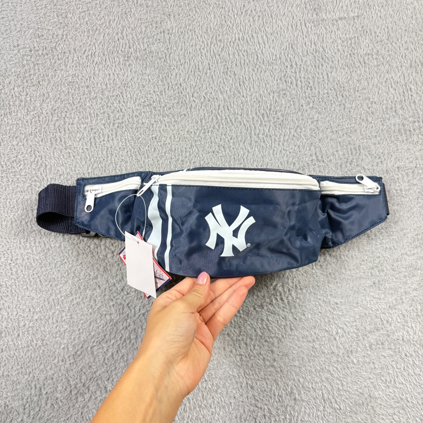 Vintage New York Yankees MLB Twins Enterprise Navy Waist Bum Bag image 5