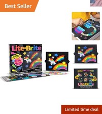 Ultimate Lite-Brite Classic Toy 6 Design Templates 4 Light Modes for Kids