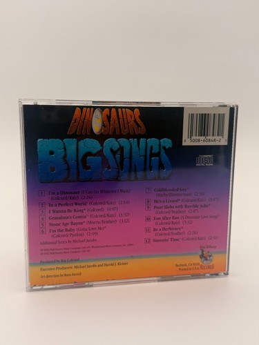 DINOSAURS - BIG SONGS ( CD, 1992 ) Walt Disney Music Company - Picture 2 of 3