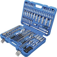 Steckschlüssel-Satz Wellenprofil 192-tlg. 1/4" 3/8" 1/2" E-Profil Bits Nuss-Set