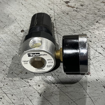 #ad #ad 🔥Parker Watts R374 02BG Pressure Regulator With 0 160 Gauge 1 4” NPT Used🇺🇸 $30.00