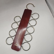 Wooden Scarf Hanger 9 Loop Vintage Estate Find