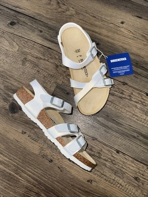 Birkenstock Youth Kids Kumba Sandals Shiny Lizard White 34-3 