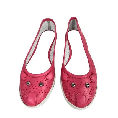 Marc By Marc Jacobs Mouse Ballet Flats Pink Slip On Leather