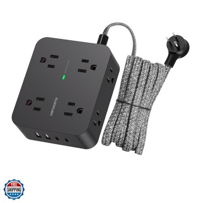 Power Strip Surge Protector, 8 Outlets with 4 USB Charging Ports2 USB C, 3 Si...
