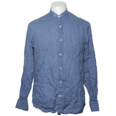 Massimo Dutti, Hemd, Größe: M, Blau, Leinen, Einfarbig, Herren #xVE