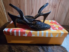 Socialites Vintage Black Heels Sz 5 M