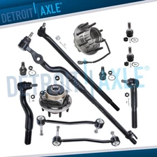 4WD Front Wheel Bearing Hubs TieRod Ball Joint for 2003 2004 Ford F-250 F-350 SD