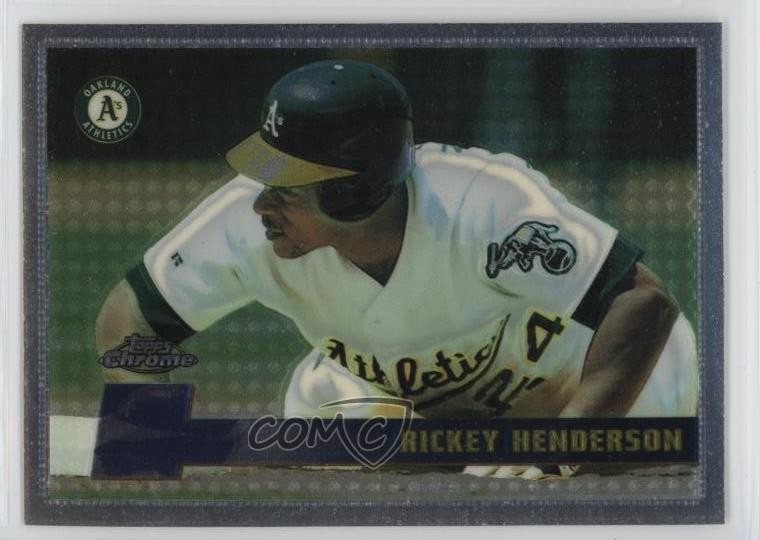 1996 Topps Chrome Rickey Henderson #159 HOF 5r6