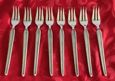 Royalton stainless RLN8 lot of 8 cocktail forks 5 7/8" NM polished