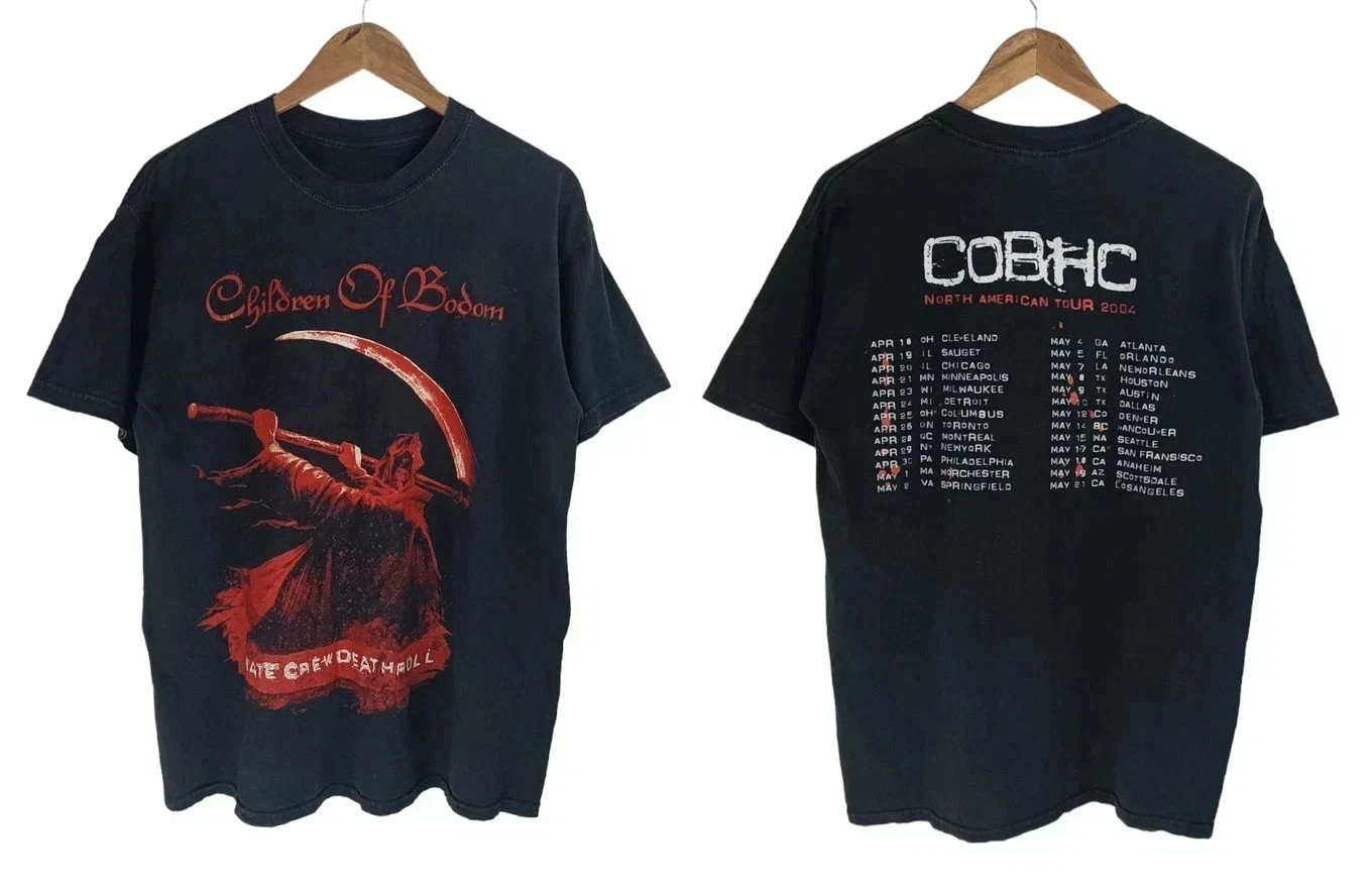 New 2004 Children Of Bodom Tour T-Shirt Death Metal Band Tee