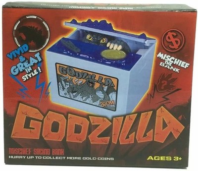 ハリウッド版Godzilla Bank フィギュア　音声アクション付き Godzilla Piggy Bank Coin Box LED Sound Gimmick Moving Figure Japan