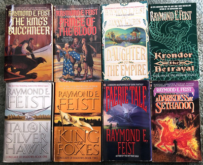 Raymond E Feist books, lot of 8, King's Buccaneer, Prince of the Blood, Krondor
