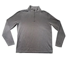 Weatherproof Vintage Gray 1/4 Zip Pullover Men’s L Stretch Mock Neck Long Sleeve