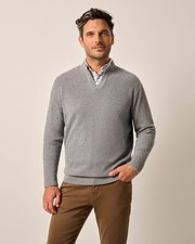 johnnie-O Esteban Johnny Collar Sweater Fossil Size L