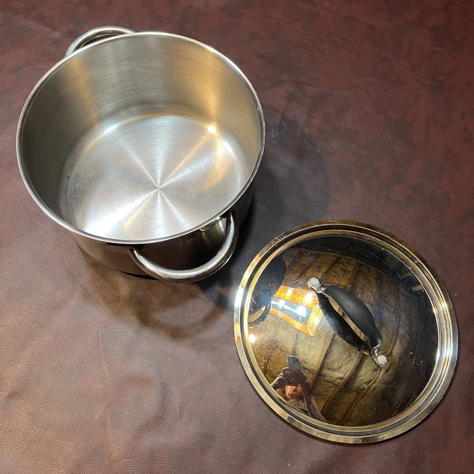 Schulte-Ufer Stainless Steel 5 Liter Pot Lid Scuffs