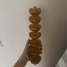 Vintage Country Wooden Heart Tiered Shelf Farmhouse Rustic Knick Knack