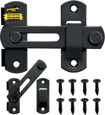 2 Packs Gate Latch Sliding Door Lock, 4"X 2.76" Upgraded Thickened Security Door