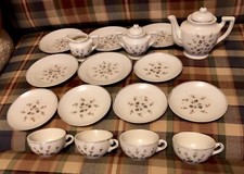 RARE VINTAGE GRANTCREST JAPAN CHILD TEA SET 19pcs RED SWAN ORIGAMI