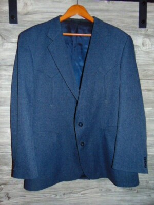 Vintage Circle S Mens Size 46R Western Charcoal Sport Coat Jacket ...