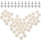 50 Pcs Pearl Buttons Sewing Crafts Replacement Jeans Tightener Diy