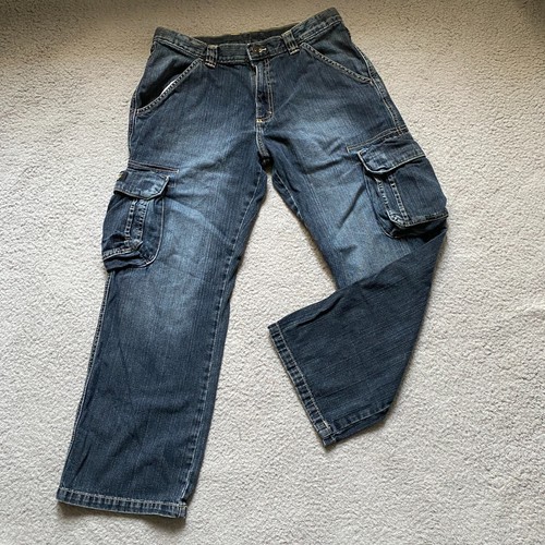 Wrangler Jeans Denim Blue Kid's Size 14 Husky Kids 100% Cotton Pockets 9WDHTYT - Picture 2 of 8