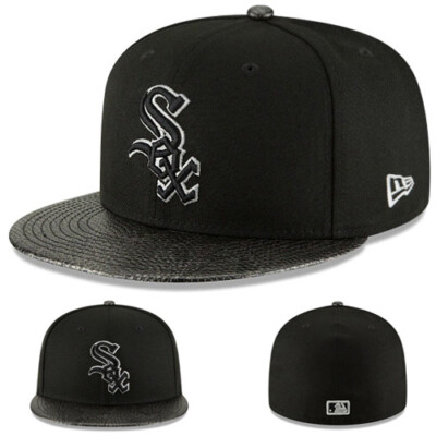 Chicago White Sox Black Fitted Hat MLB 