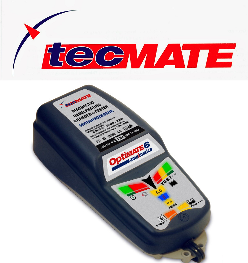 450166 Tecmate Caricabatteria Carica Batterie Optimate 6 12V/0,4A-5,0A universal