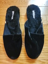 Luvons DEVON ELEGANT BLACK LUXURY SLIP-ON MULES/SLIPPERS WOMEN'S SZ 8