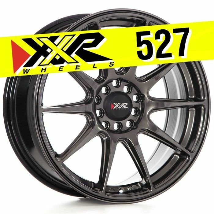 XXR 527 17X7.5 4X100 4X114.3 +40 CHROMIUM BLACK WHEEL | eBay