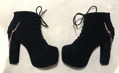Jeffrey Campbell Boots | Women's | Lita Claw | Black Suede | Platform | UK 4 - Picture 8 of 24