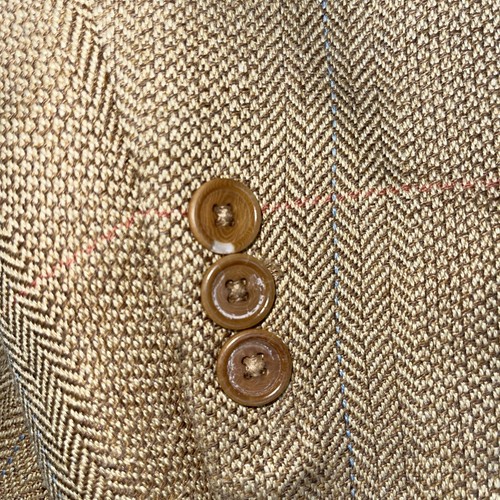 346 Brooks Brothers Silk Linen Wool Tan/camel Blazer Sport Coat 48R Y2K Tweed - Picture 11 of 16