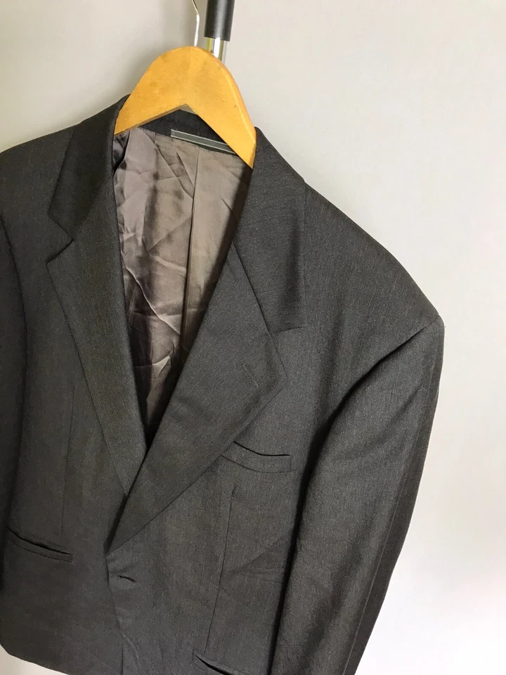 V2 By Versace Mens Wool Jacket Gray Sz 50 - Image 3 of 4
