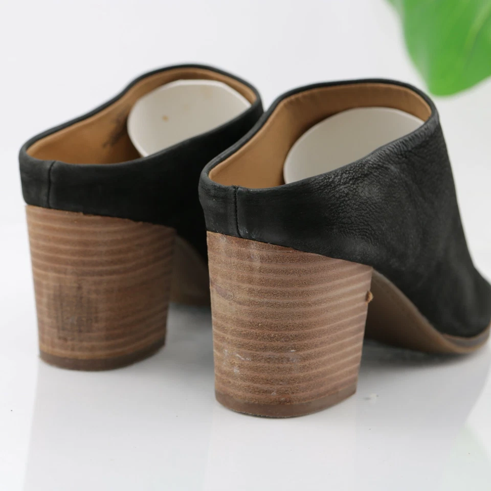 Lucky Brand 女式 Organza Mule 凉鞋 7 码黑色皮革拖鞋鞋 — 第 3/4 张图片