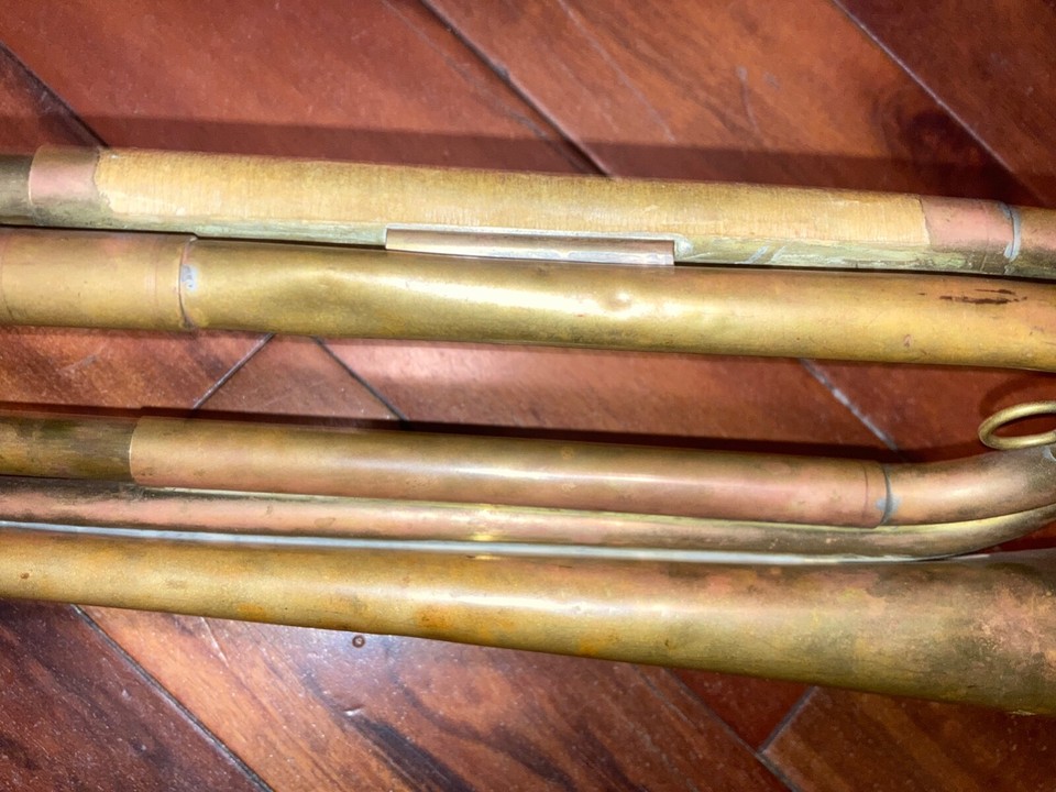 Vintage Brass Bugle Band Instrument US Regulation Trumpet Music Bugel ...