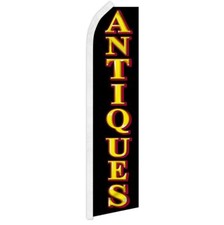 10 x "ANTIQUES" advertising super flag swooper banner business sign vintage rare