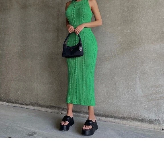 Zara knit green dress Clearance