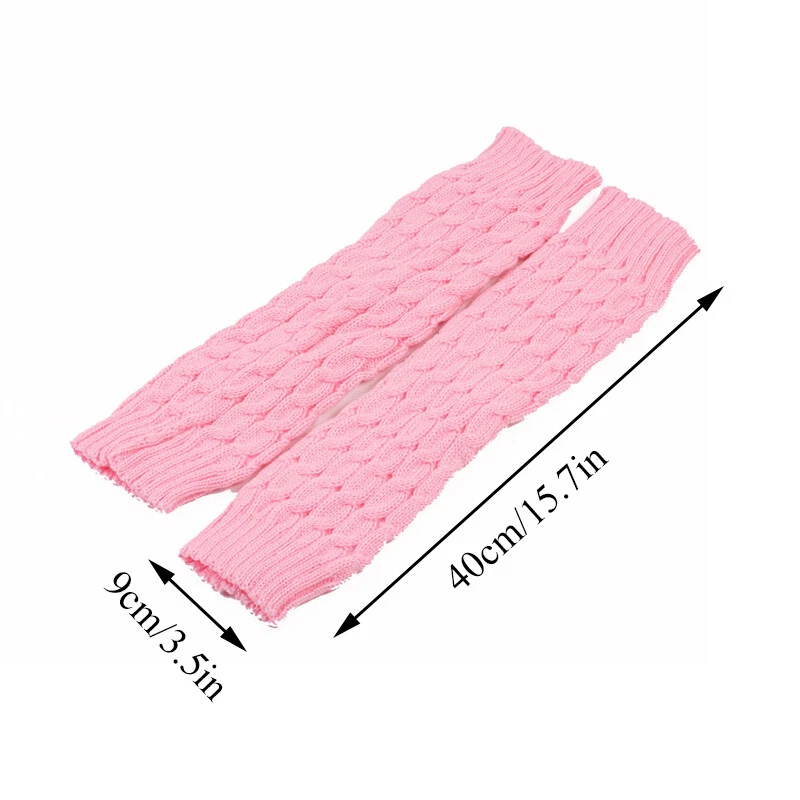 Mujeres Invierno Cálidos Calentadores de Piernas Tejido con Cable Damas Calcetines Tejidos Leggings Croche}↗ Foto 3 de 4