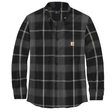 Men's Carhartt Rugged Flex® Relaxed Fit Midweight Flannel Plaid Long Sleeve