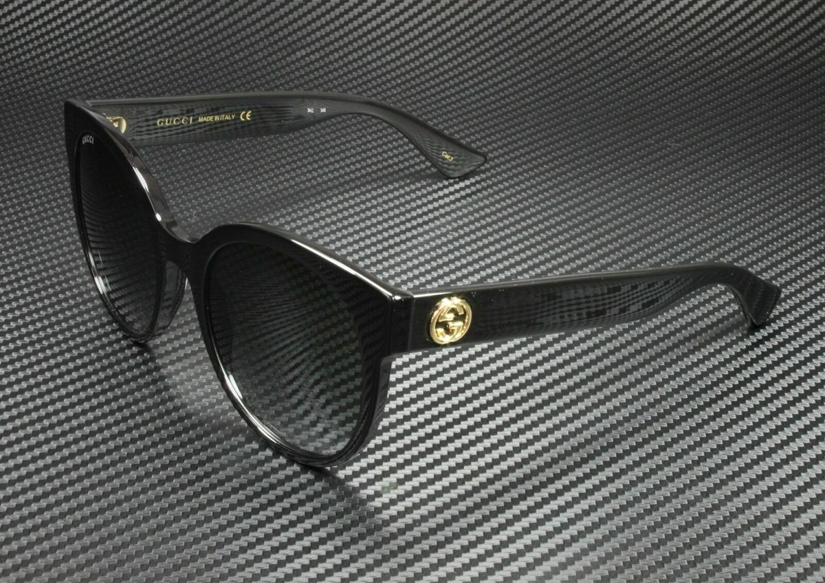 GUCCI GG0035S 001 Oval Black Grey Women&#039;s Sunglasses 54 mm eBay