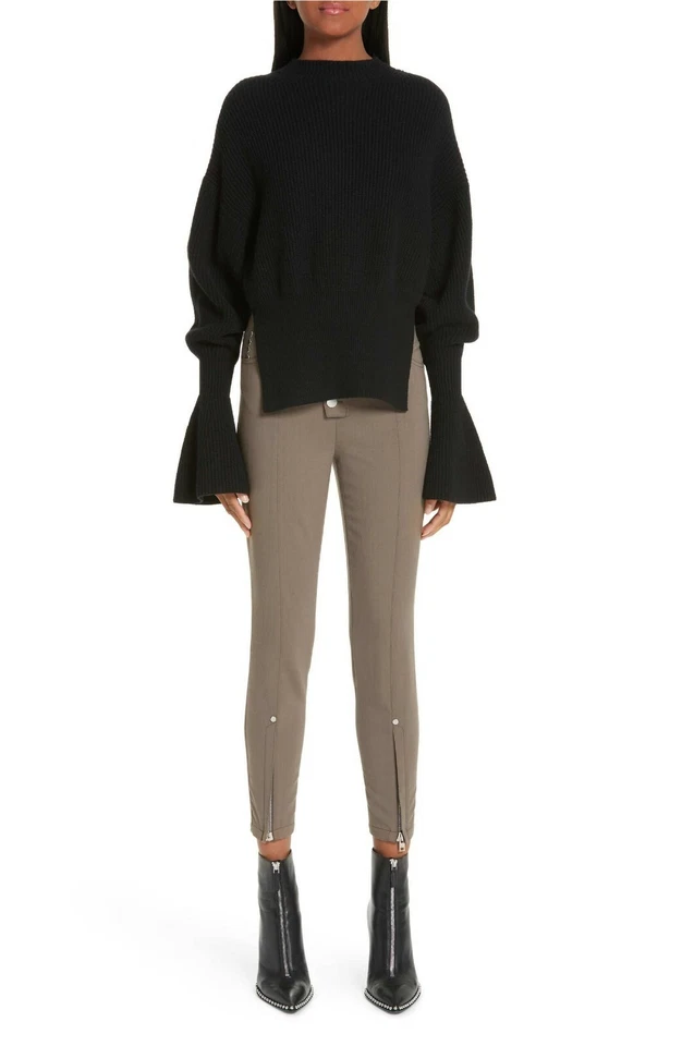 Suéter ALEXANDER WANG Negro Simulado Cuello Acanalado Tejido Manga Campana Lana Cachemira S 4/6 Foto 3 de 4