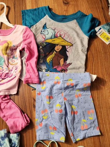 Girls Size 4 Clothings 9 Pcs Bundle Pjs Bathing Suit Shorts Shirt Cuddl Dud Jojo - Picture 4 of 9