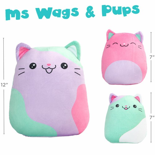 3x Cat Plush Pillow Squishy Stuffed Animals Toy Hugging Soft Cushion Home Decor - Picture 3 of 7