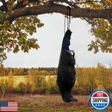 Lewtemi 1 Pcs 17 Inch Realistic Hanging Dead Crows Decoy Life Size Black Feat