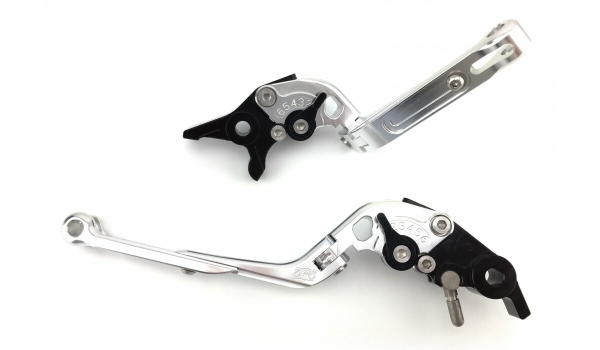 Leviers repliables argent Aprilia RSV4 1000 KE de 2015 à 2019