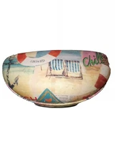 Mundu Beach Motiff  Clamshell Cover Sunglasses Eyeglass Case New With Tags 