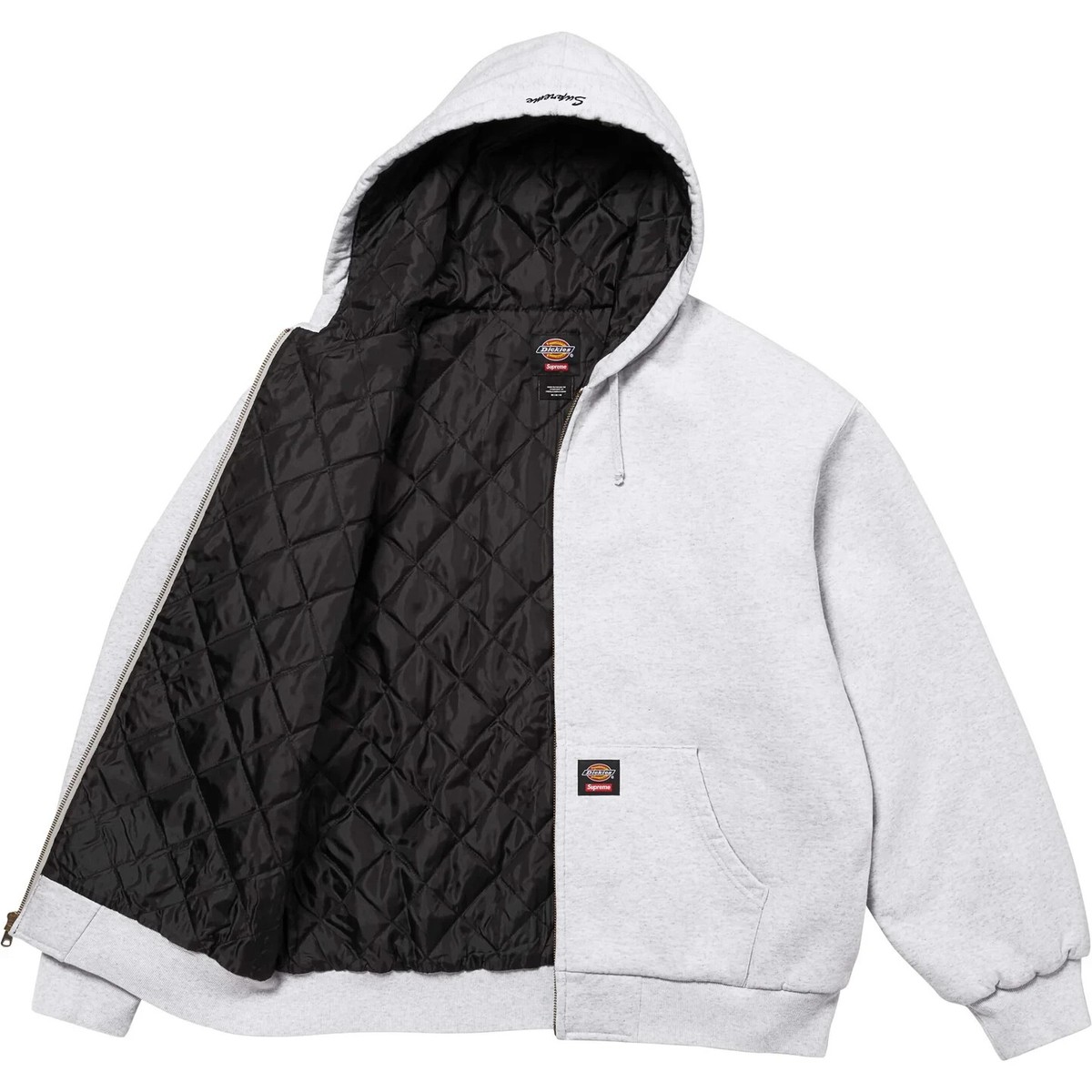 Supreme x Dickies Quilted Lined Zip Up Hooded Sweatshirt Supreme x Dickies Quilted Lined Zip Up Hooded Sweatshirt