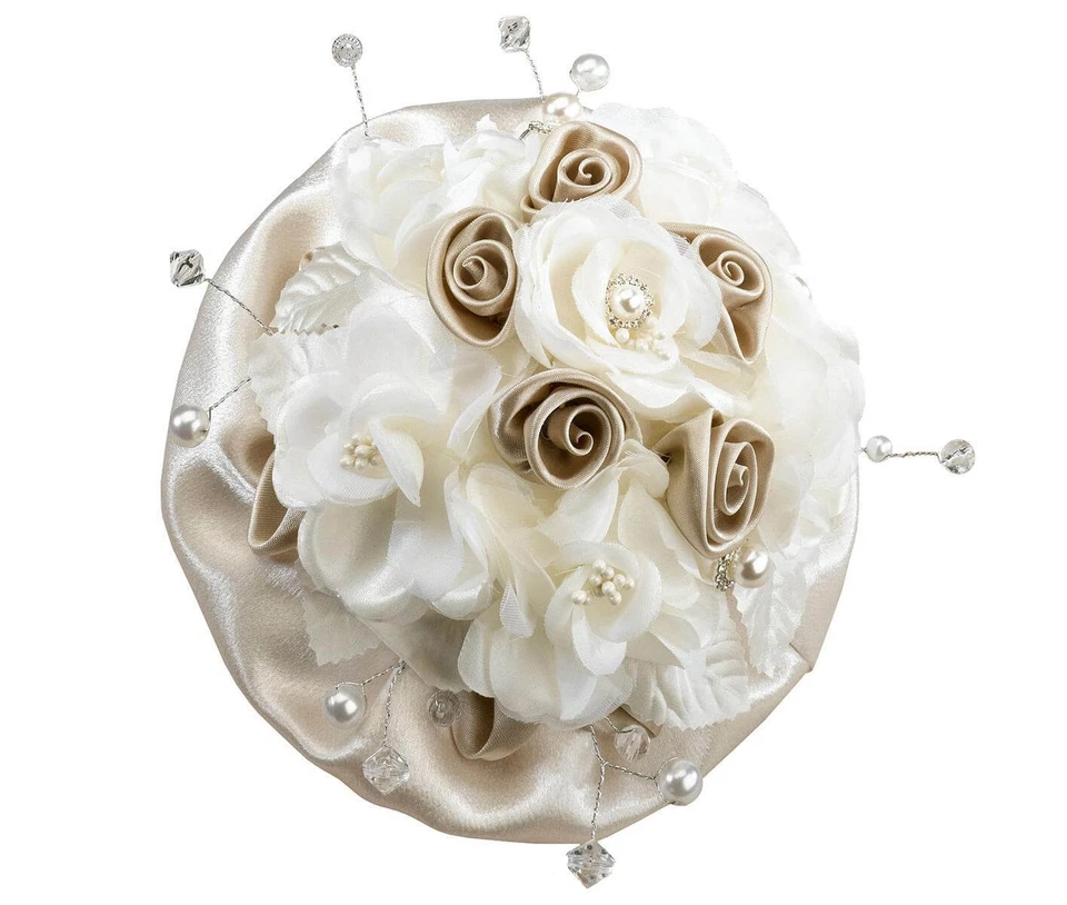 ramo de novia topo marfil rosa boda novia boda flores Foto 2 de 4